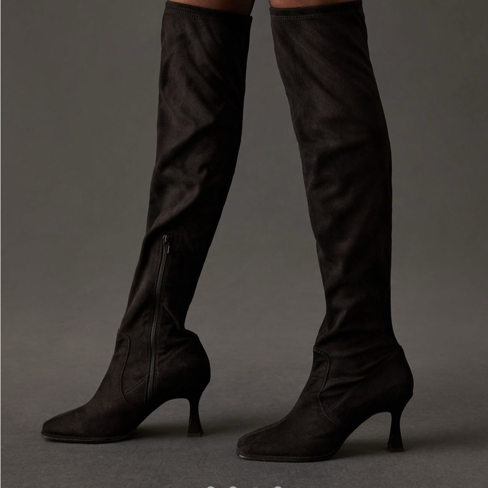 Seychelles Chic Black Over-the-Knee Suede Boots